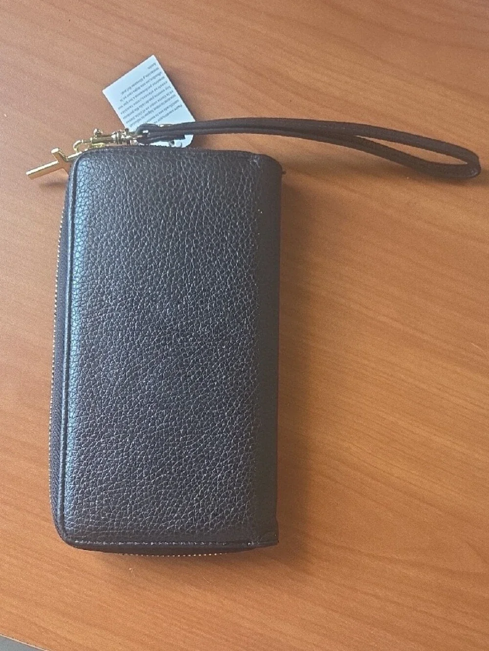 Textured Brown Zip Around Wristlet Wallet Prayer Wear 🙏